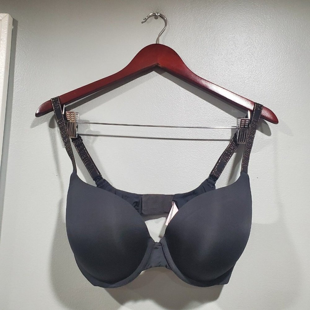 Victoria’s Secret Women’s 34DD T-Shirt Push Up Full Coverage Black Underwire Bra